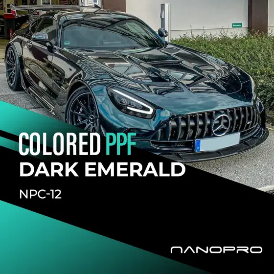 Dark Emerald colour film on a car