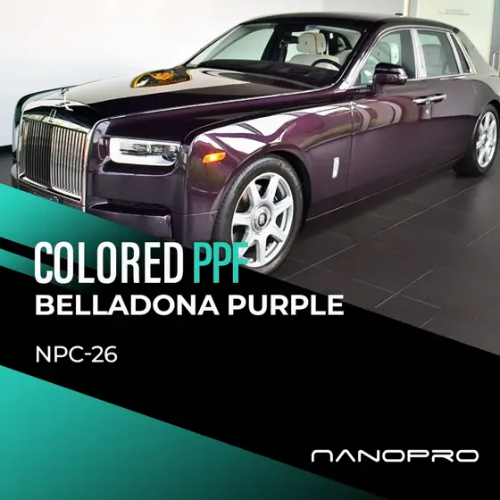 Belladonna Purple colour film on a car