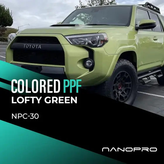 Lofty Green colour film on a car