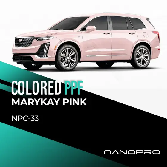 Marykay Pink colour film on a car