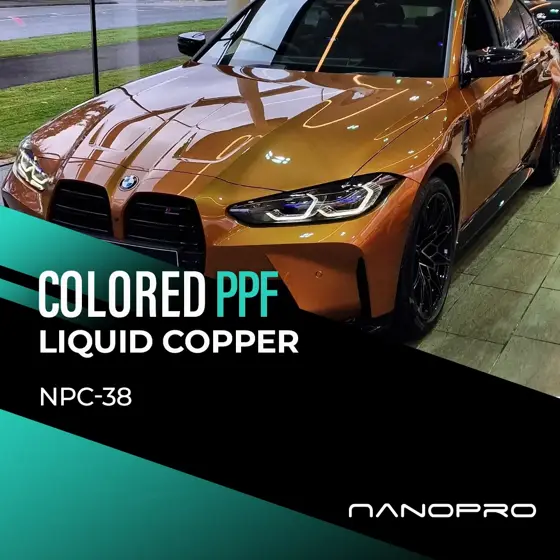 Liquid Copper colour film on a car