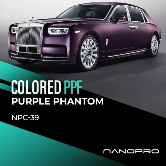 Purple Phantom colour film on a car